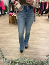 High Rise Bootcut Jeans with Side Slit Detail by Risen