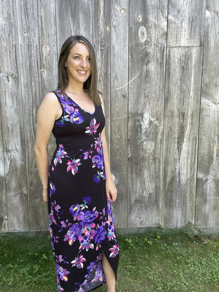 purple grey maxi dress Deme by Gabriella Purple Suzie Maxi Dress Purple / L