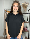 Black Short Sleeve Blouse