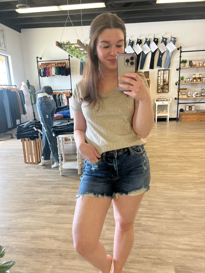 2 Button Dad Shorts by Judy Blue