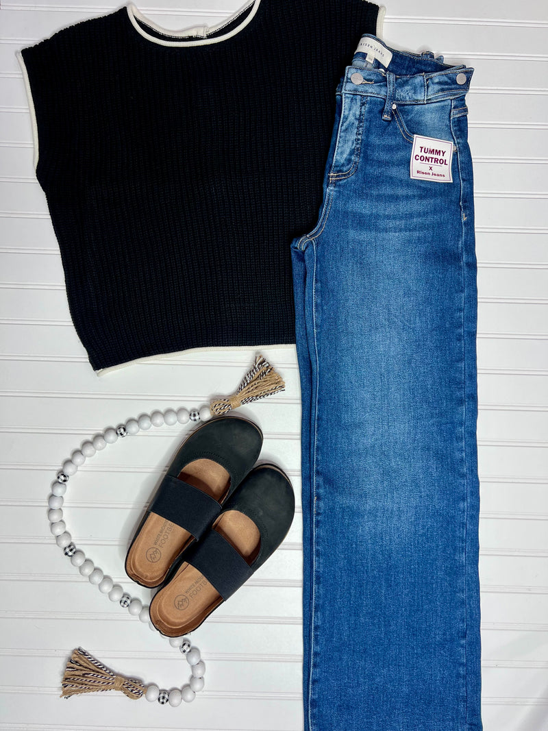 Contrast Trim Top