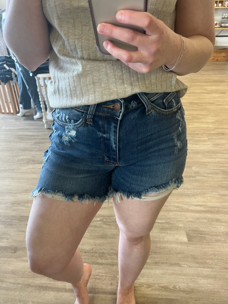 2 Button Dad Shorts by Judy Blue