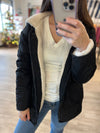 Quilted Puffer Jacket in Black