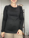 Basic Crew Neck Long Sleeve in Black