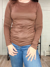 Basic Crew Neck Long Sleeve in Brown