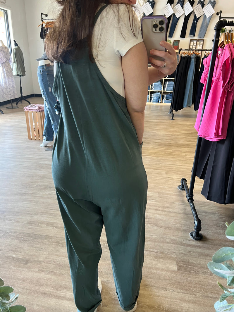 Spaghetti Strap Jumpsuit in Ash Jade