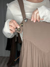 Crepe Overalls in Brown