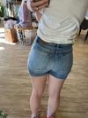 Mid Rise Light Wash Shorts by Judy Blue