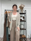 Wide Leg Linen Pants in Brown
