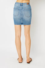 Tummy Control Denim Skirt by Judy Blue