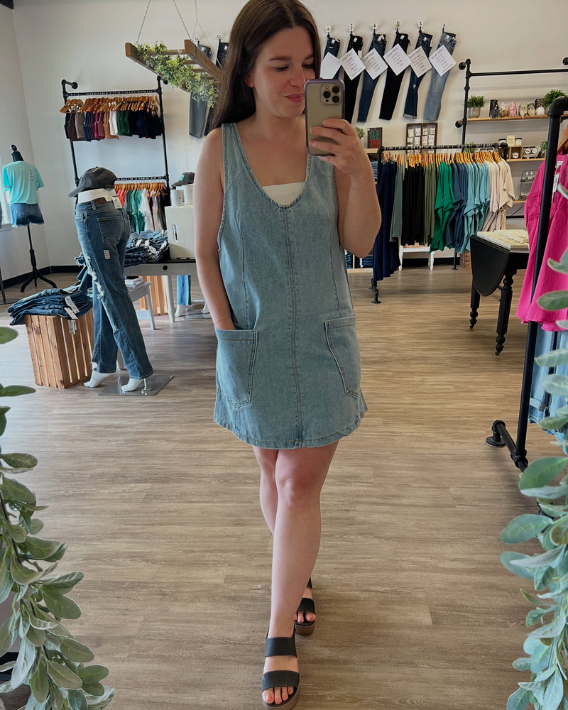 Denim Overall Dress