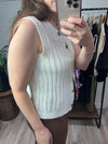 Sleeveless Knit Cardigan