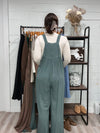 Crepe Overalls in Ash Jade