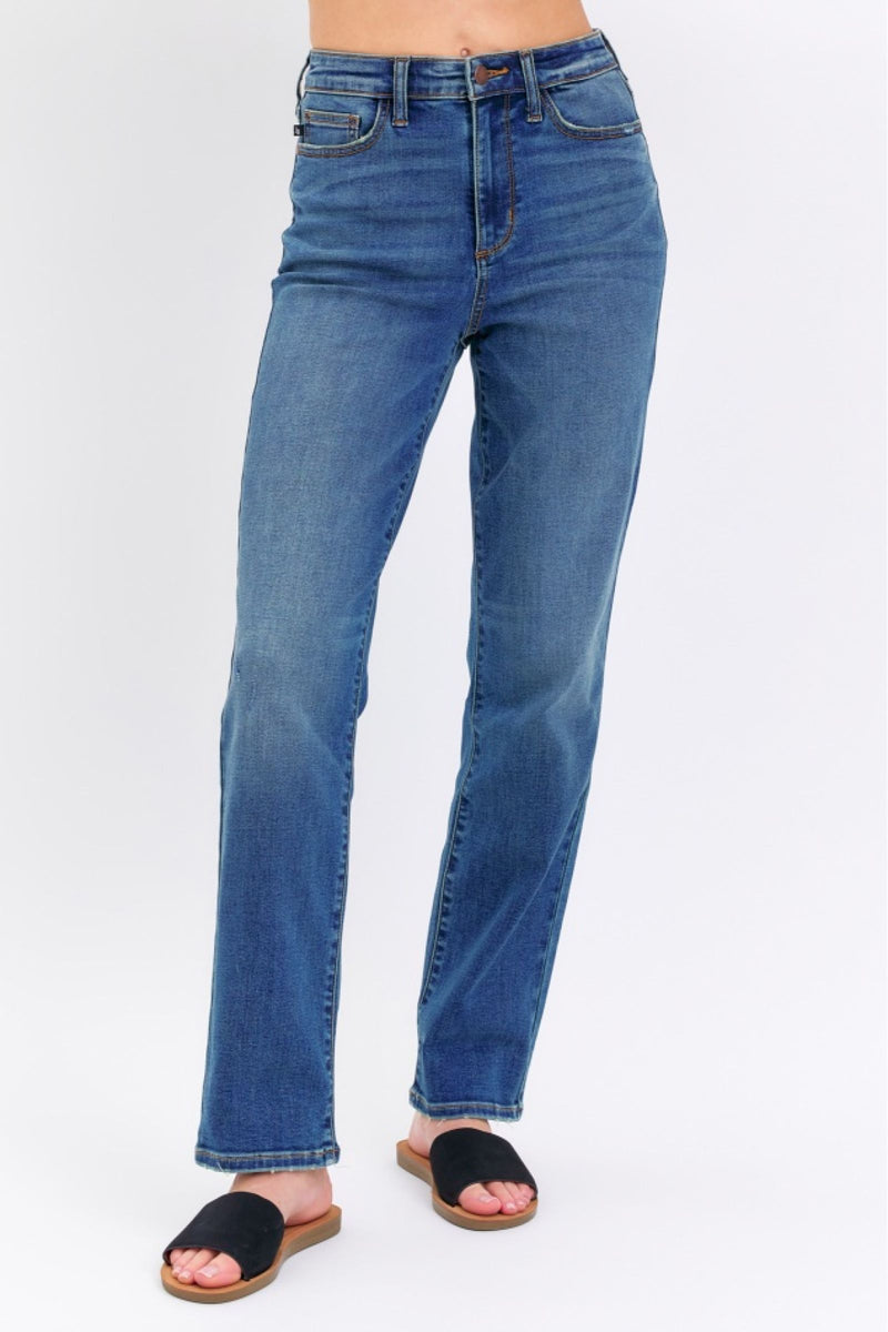 High Waist Straight Fit Jeans by Judy Blue
