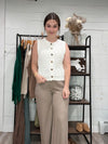 Sleeveless Knit Cardigan