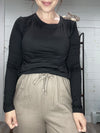 Basic Crew Neck Long Sleeve in Black