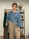Denim Buttondown Top