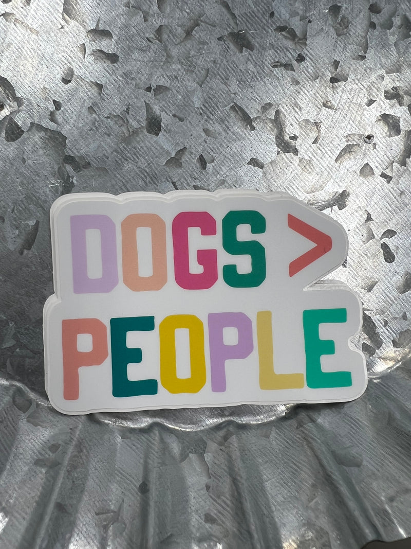 Dogs > People Sticker