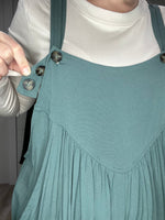 Crepe Overalls in Ash Jade