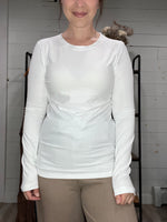Basic Crew Neck Long Sleeve in Off White