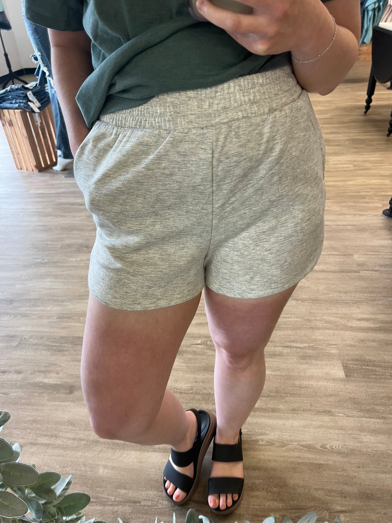 Comfy Sweat Shorts in Gray