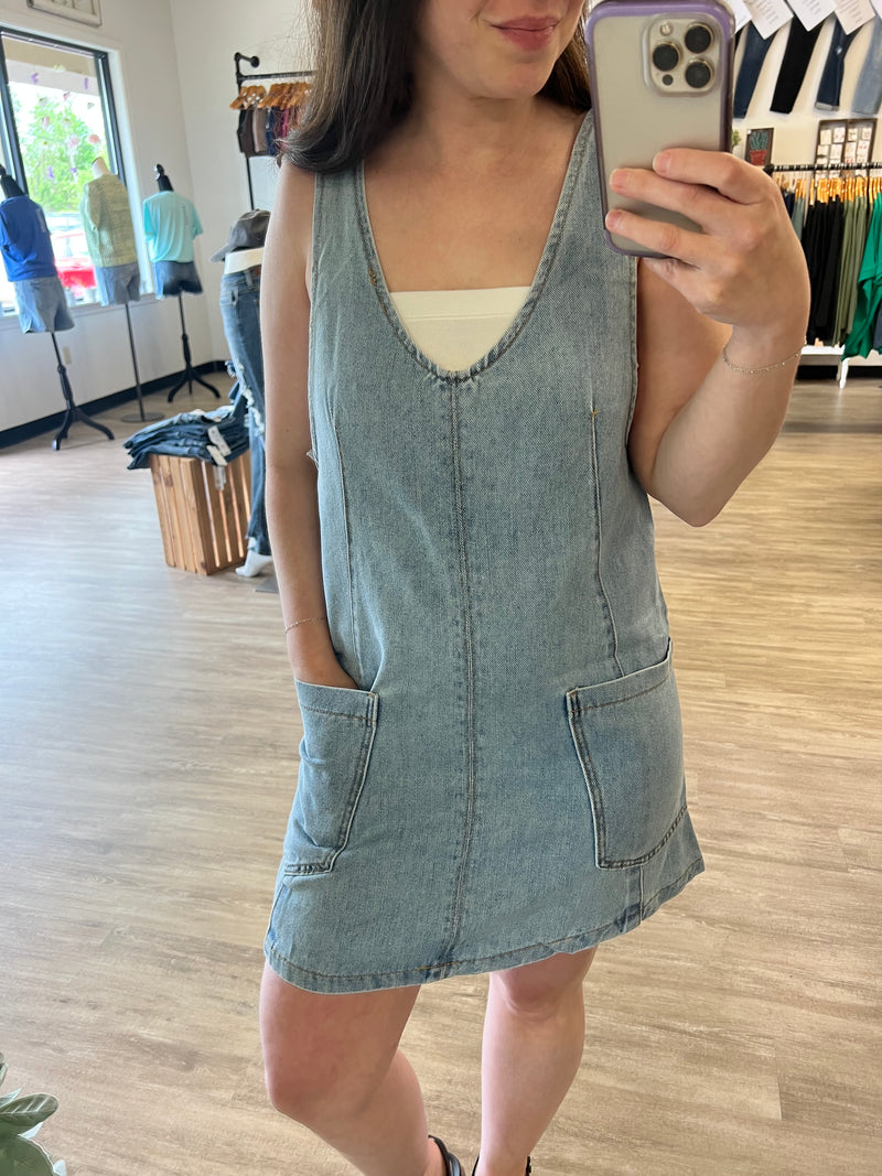 Denim Overall Dress