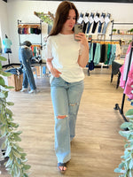 Cotton Boyfriend Tee in White