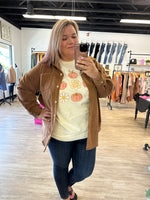 Cream Fall Flowers & Pumpkins Graphic Tee