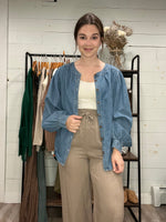 Denim Buttondown Top