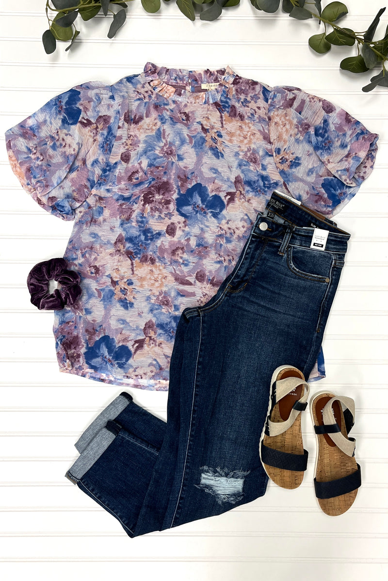 Watercolor Floral Blouse