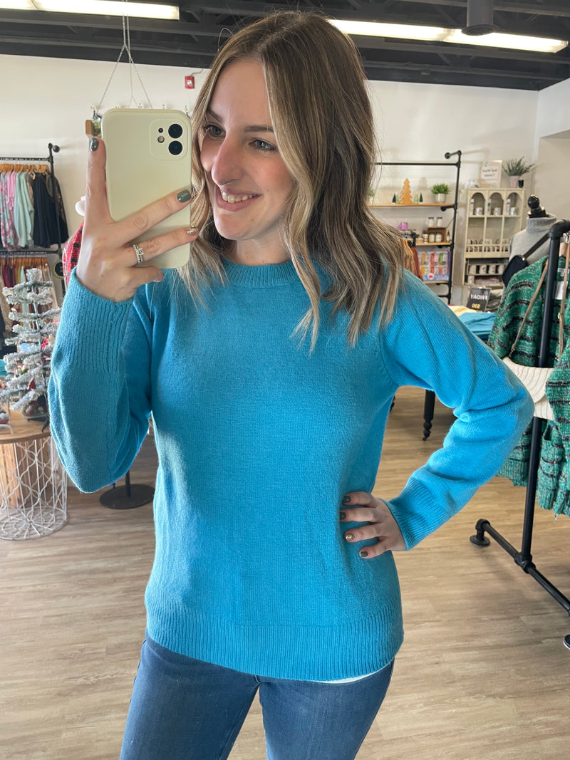 Everyday Sweater in Turquoise