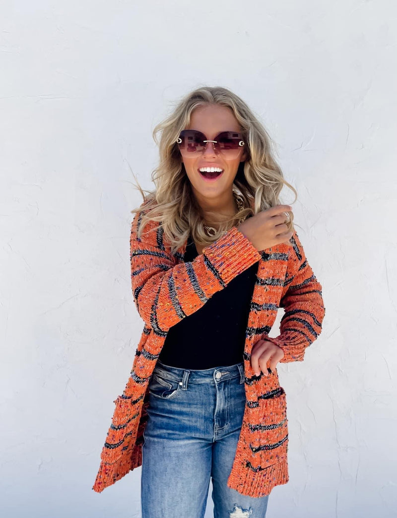 Striped Confetti Cardigan - PREORDER