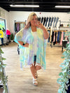 Tie-Dye Tassel Hem Kimono