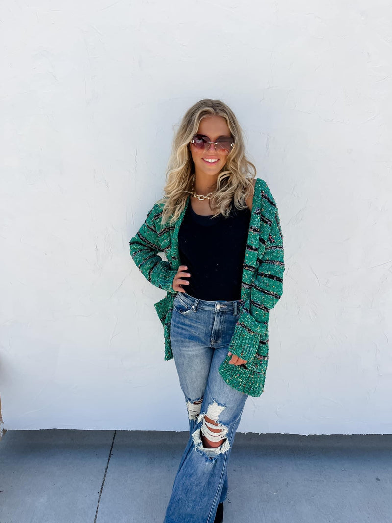 Striped Confetti Cardigan - PREORDER