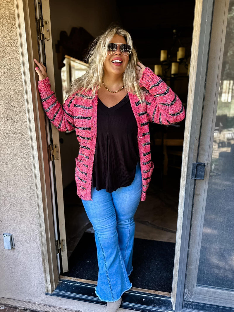 Striped Confetti Cardigan - PREORDER