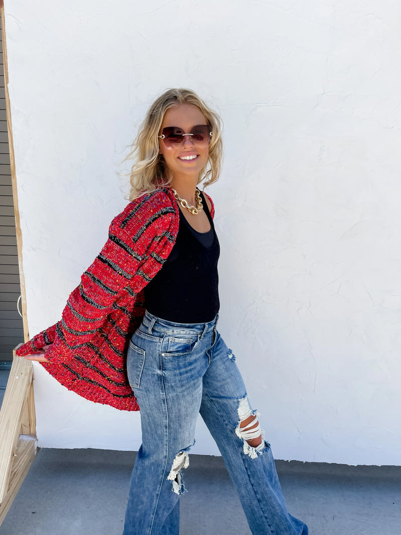 Striped Confetti Cardigan - PREORDER