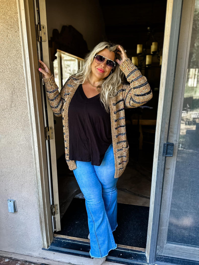 Striped Confetti Cardigan - PREORDER