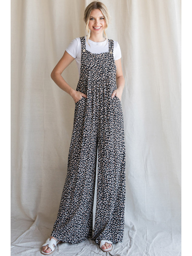 The Marina Black Spotted Overall