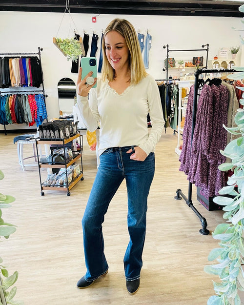 Medium Wash Bootcut Jeans by Judy Blue-Jeans-The Gray Barn Boutique, Templeton Massachusetts