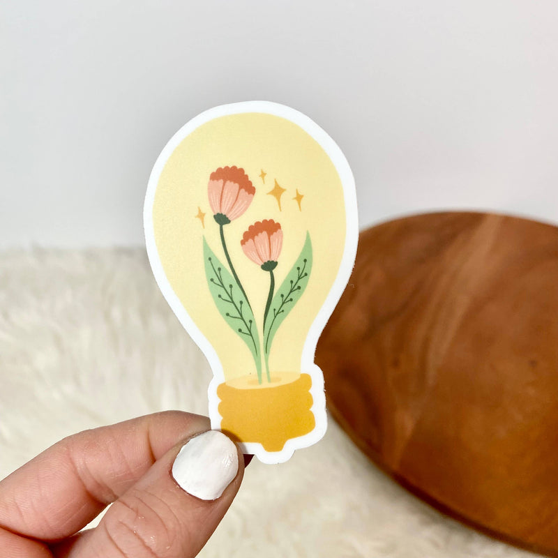 Floral Light Bulb Sticker