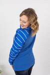 ShortZip Pullover - Blue Stripe-Half Zip-The Gray Barn Boutique, Templeton Massachusetts