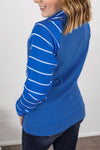 ShortZip Pullover - Blue Stripe-Half Zip-The Gray Barn Boutique, Templeton Massachusetts