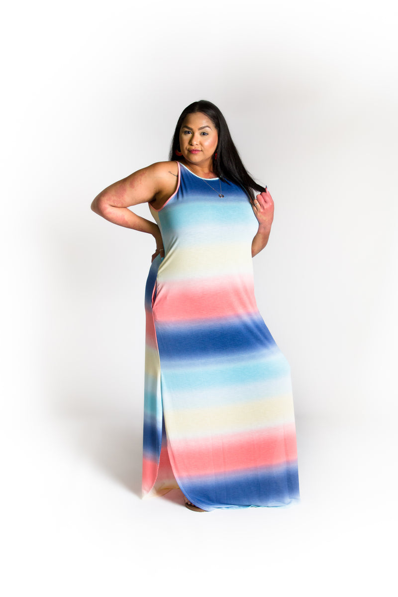 grey ombre maxi dress long sleeve maxi dress: Dresses For Women