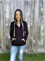 Terry Pile Blend Essential Hoodie-Tops-The Gray Barn Boutique, Templeton Massachusetts