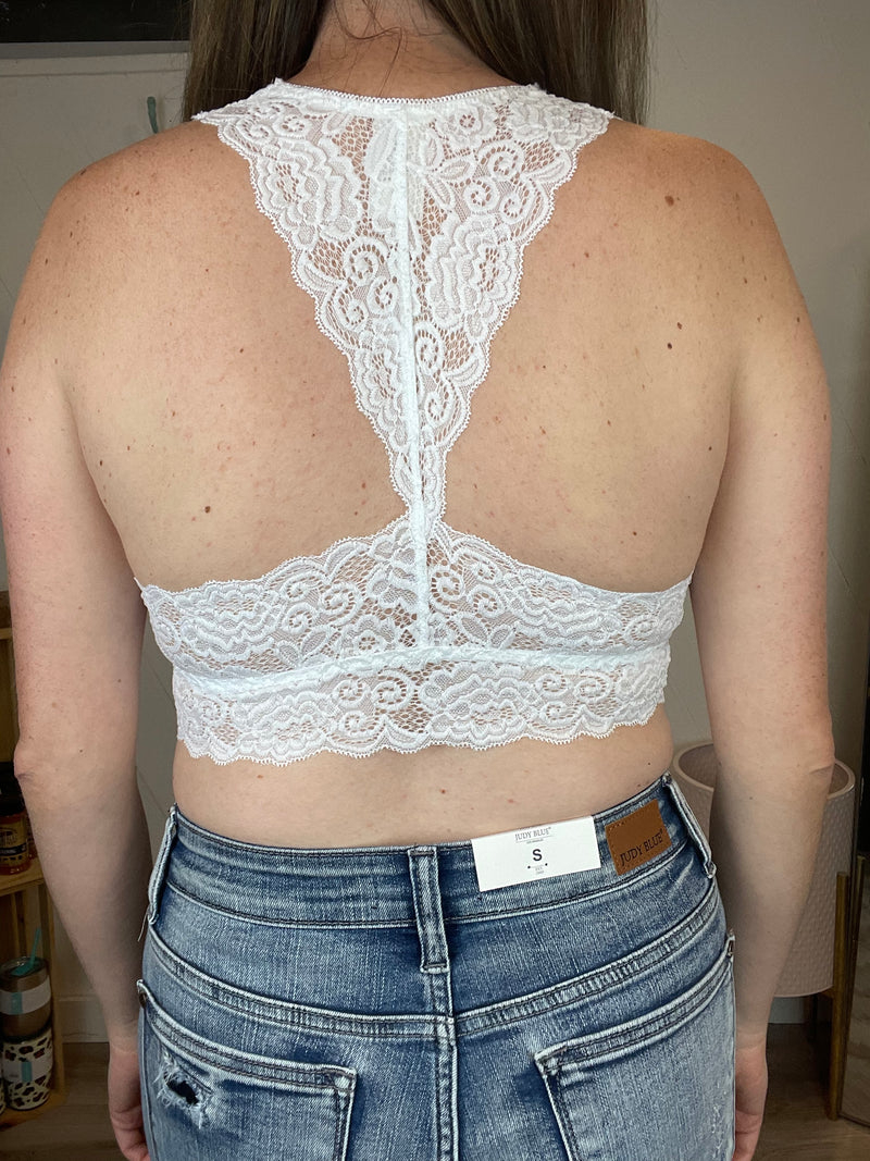 Soft Lace Racerback Bralette-Tops-The Gray Barn Boutique, Templeton Massachusetts