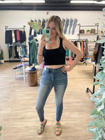 Tummy Control Contrast Wash Skinny Jeans by Judy Blue