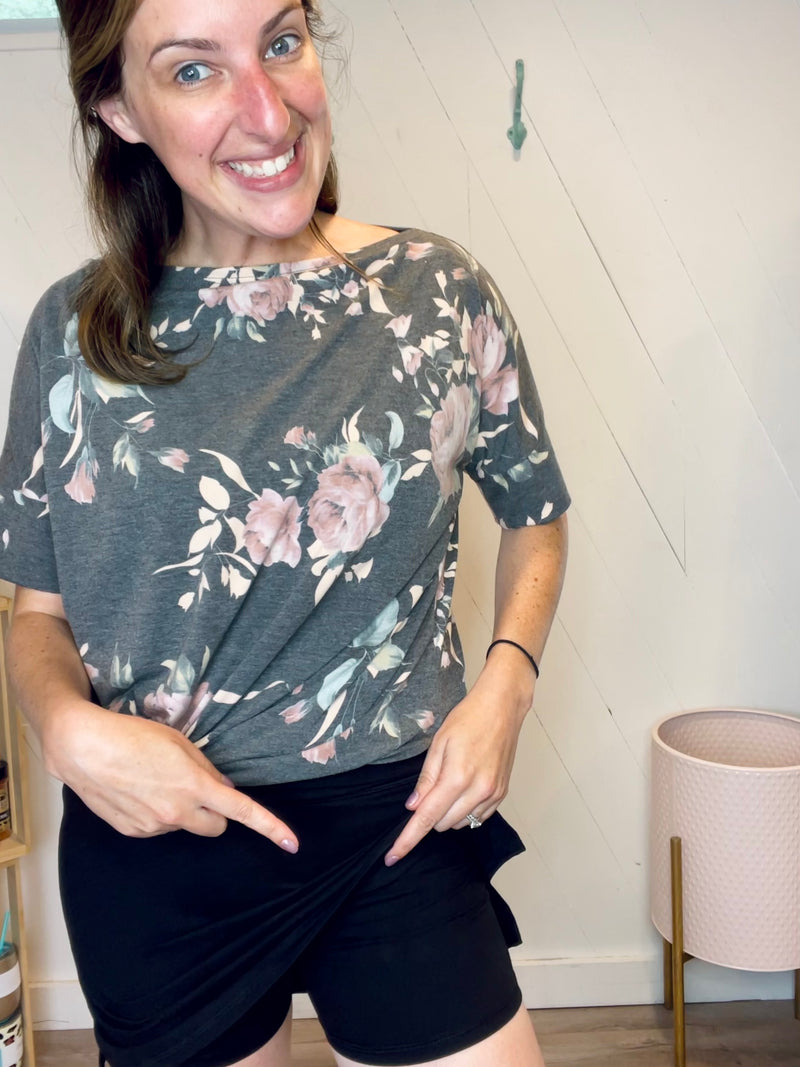 Buttery Soft Skort-Bottoms-The Gray Barn Boutique, Templeton Massachusetts
