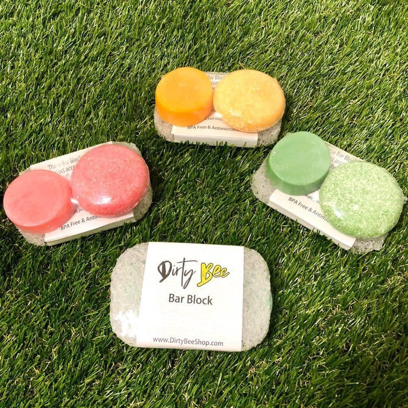 Shampoo & Conditioner Bar Set with Bar Block-Bath & Body-The Gray Barn Boutique, Templeton Massachusetts