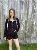 Terry Pile Blend Essential Hoodie-Tops-The Gray Barn Boutique, Templeton Massachusetts