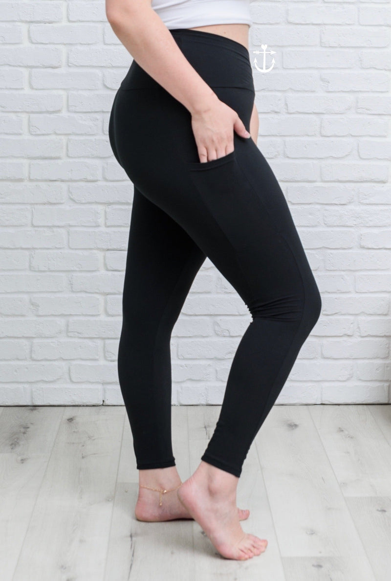 Lined Black Leggings